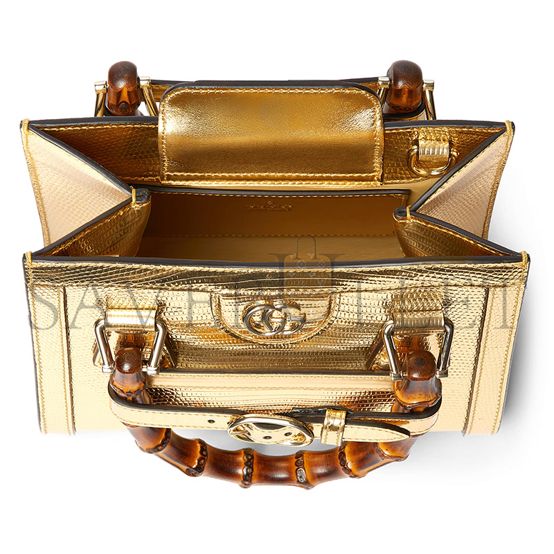 GUCCI DIANA LIZARD SMALL TOTE BAG 707449 (20*16*10cm) GUCCI DIANA LIZARD SMALL TOTE BAG 707449 (20*16*10cm)